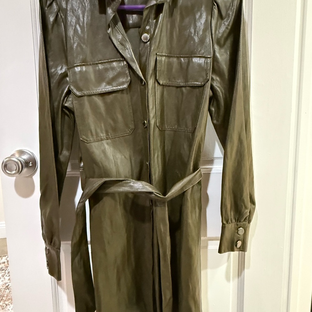 Zara Khaki Belted Trench Coat